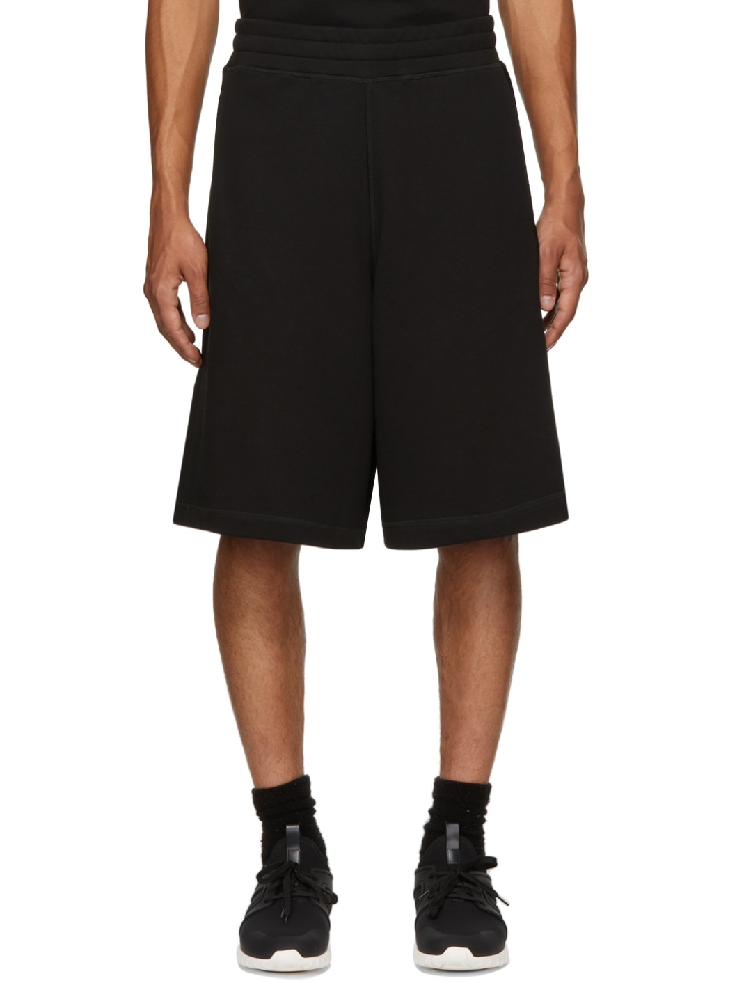 Black French Terry Shorts - 1