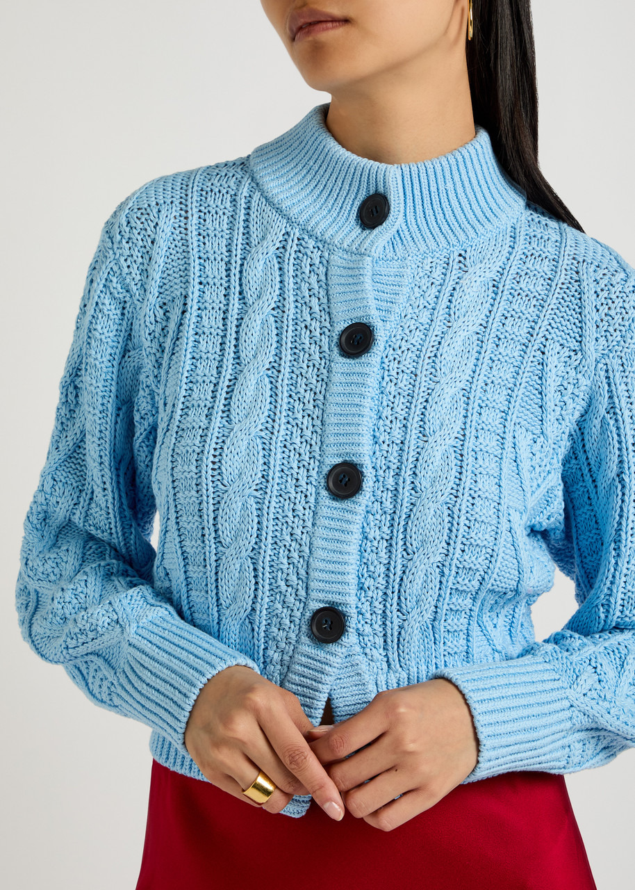 Emilia Wickstead Aleph Cable-knit Cotton Cardigan - 5