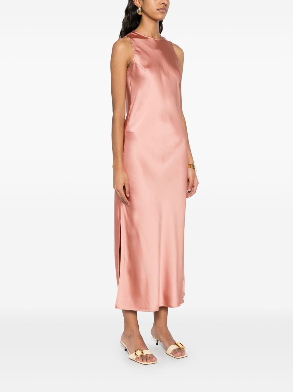 satin midi dress - 3