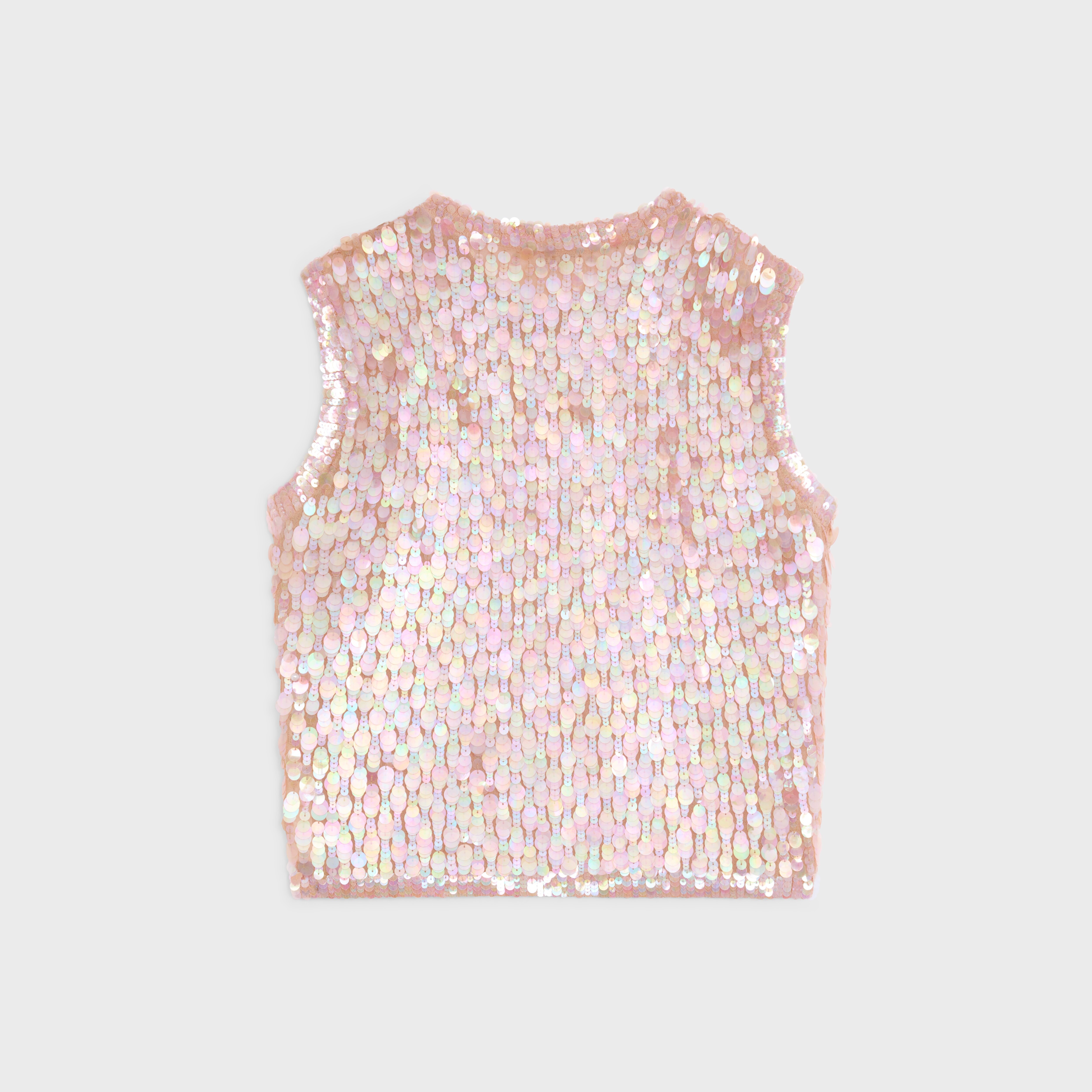 sleeveless top in silk - 2