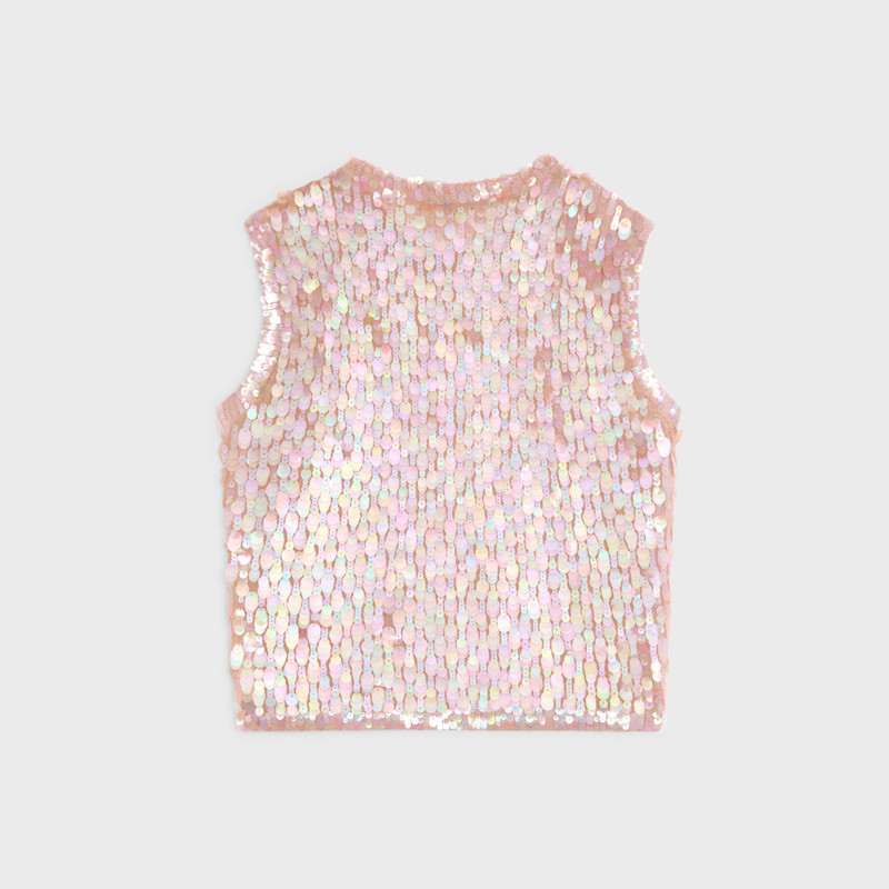 CELINE sleeveless top in silk outlook