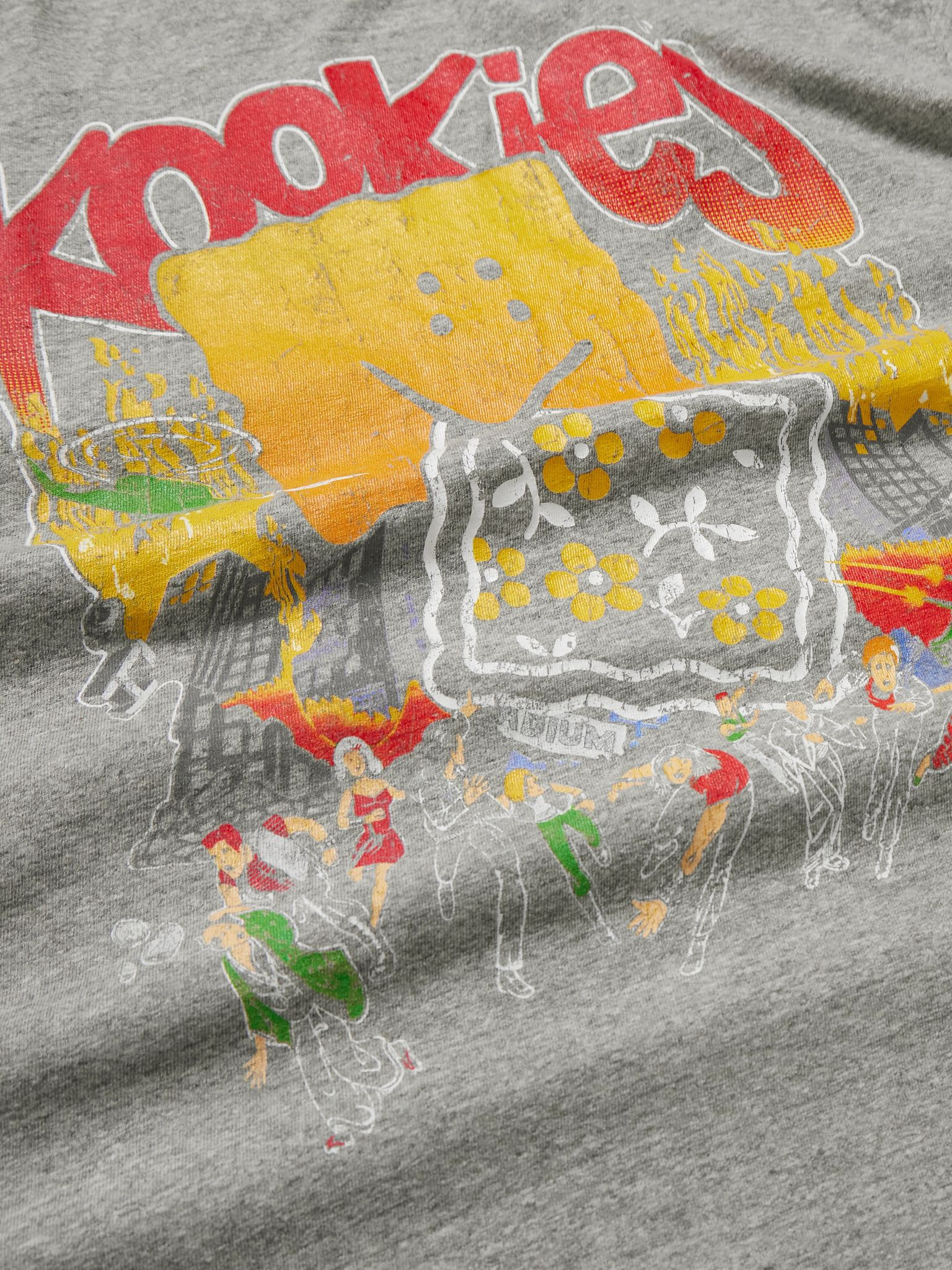 Buster Peckish Bowy Printed Cotton-Jersey T-Shirt Gray - 4