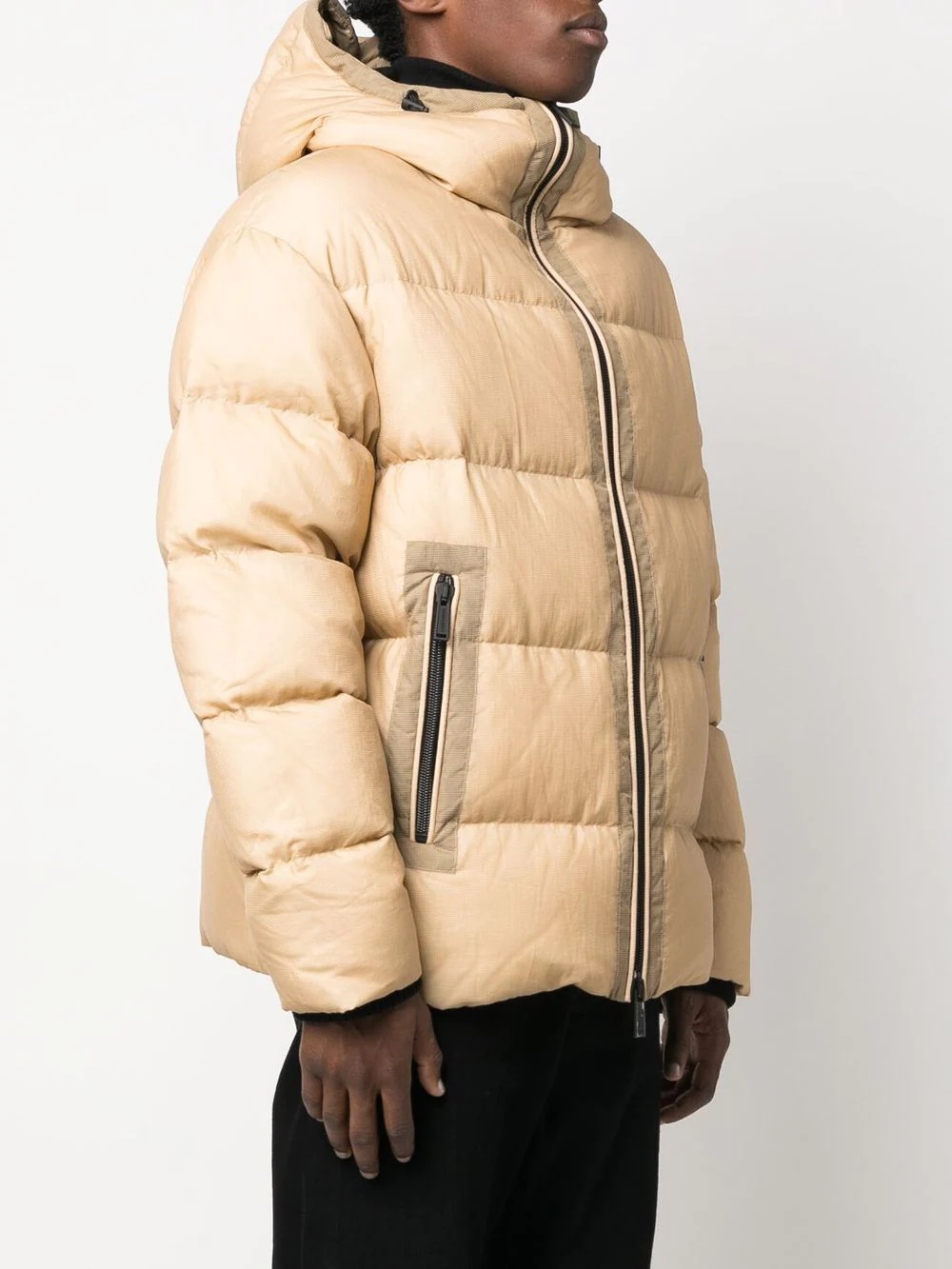 logo-patch padded jacket - 3