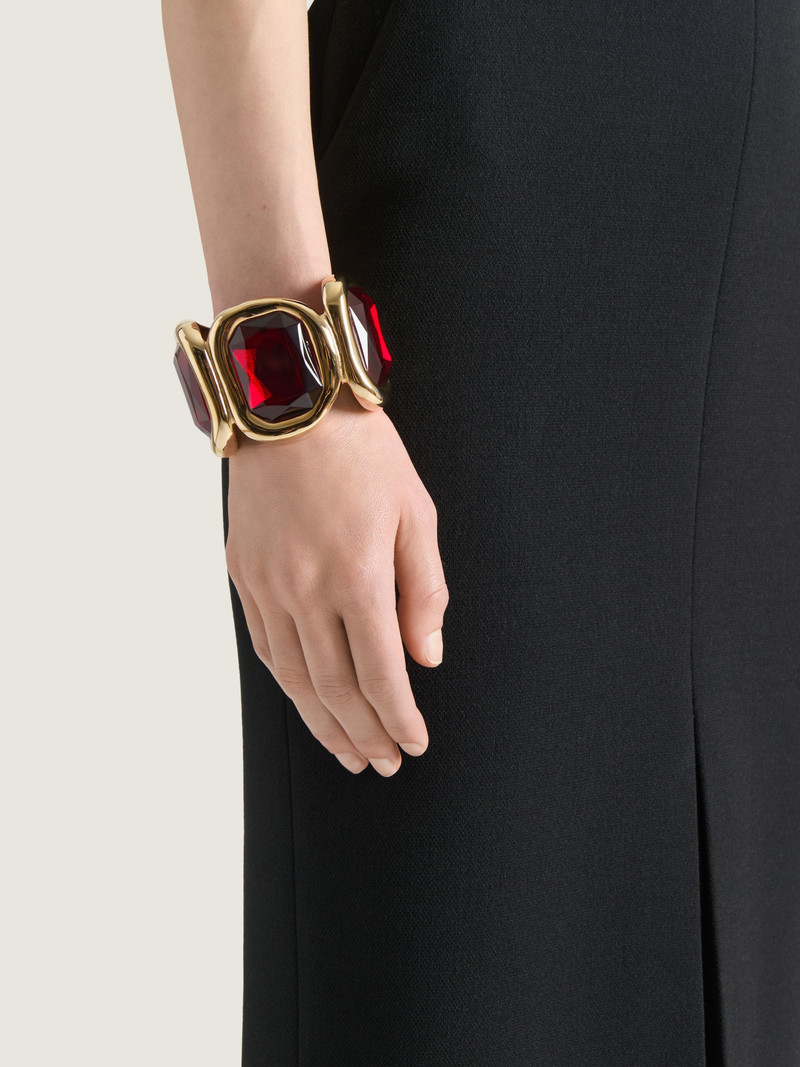 Givenchy SCULPTURAL CRYSTAL CUFF IN METAL AND CRYSTALS outlook