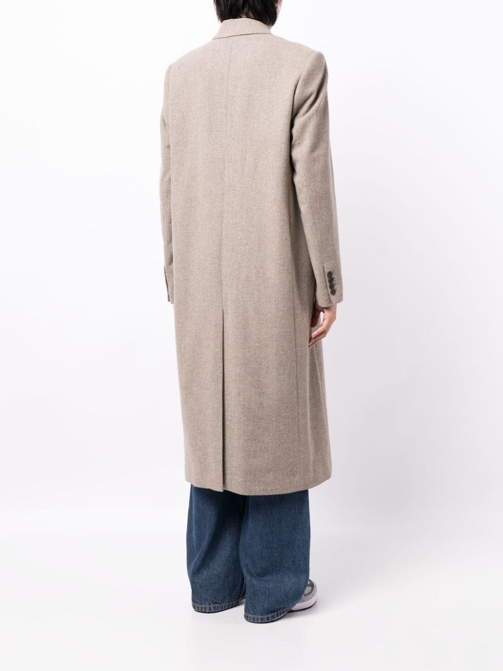 double-breasted midi-length coat - 4