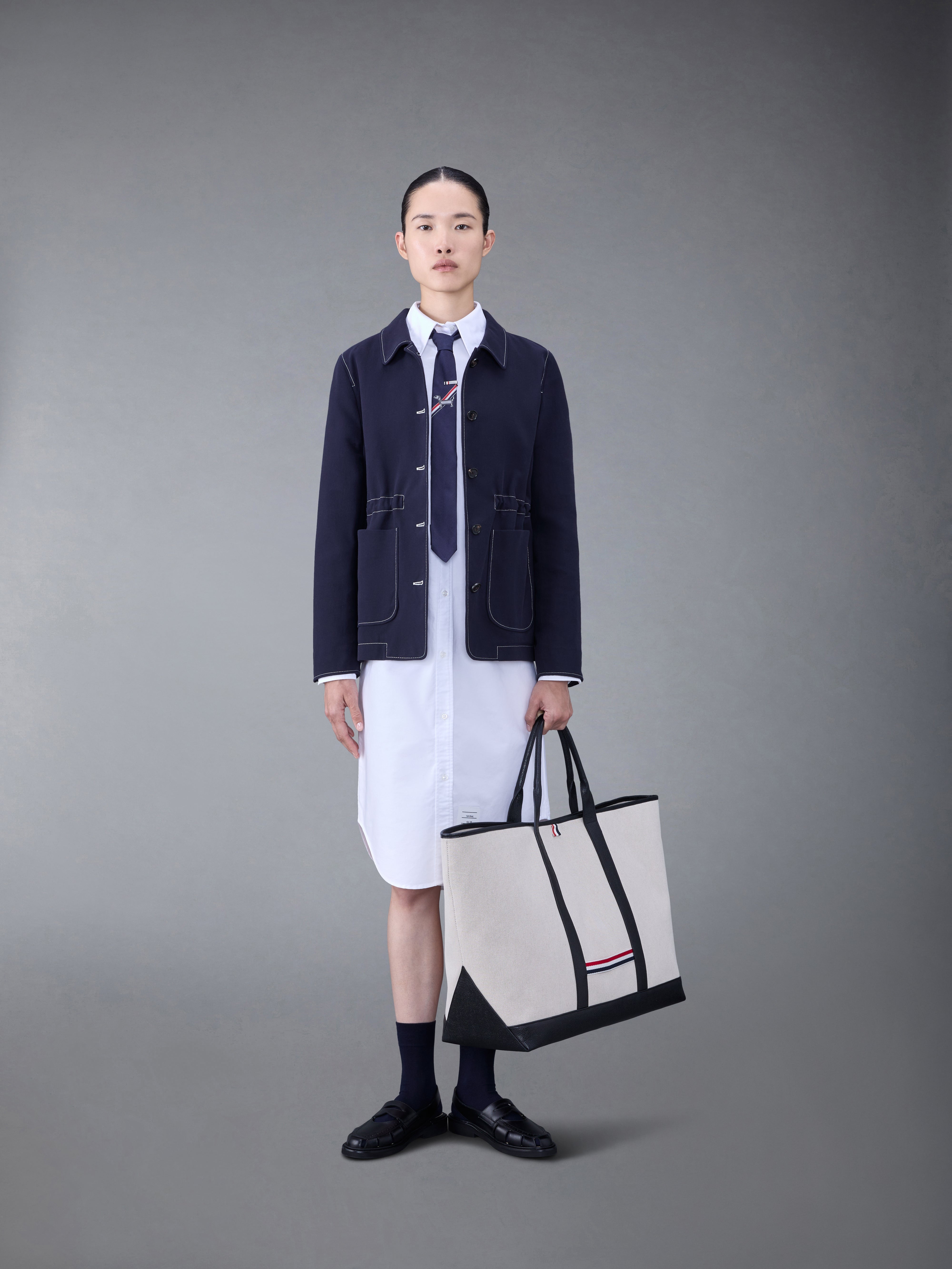COTTON OVERSIZED ROUND COLLAR JACKET - 3