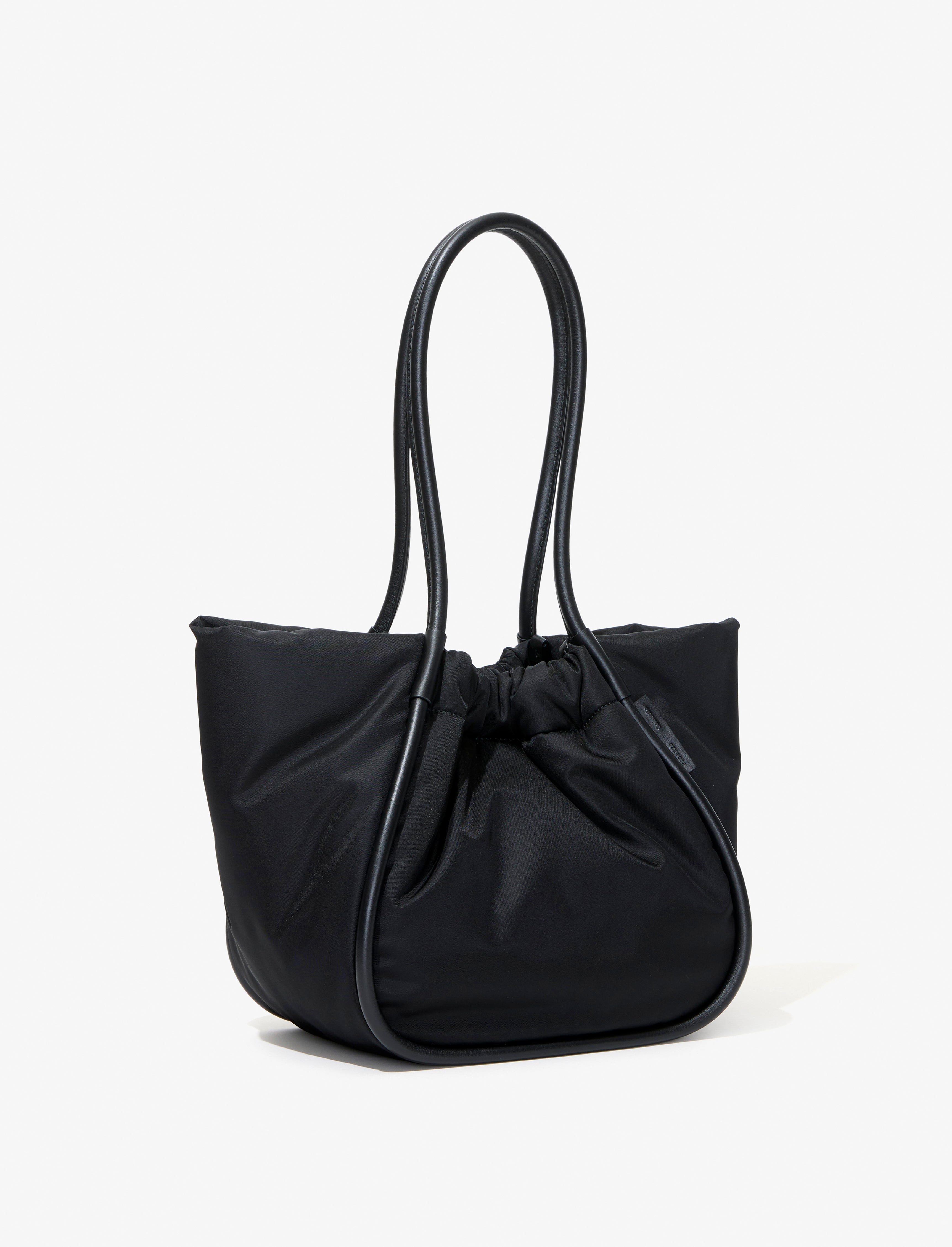 Large Ruched Tote in Puffy Nylon - 3