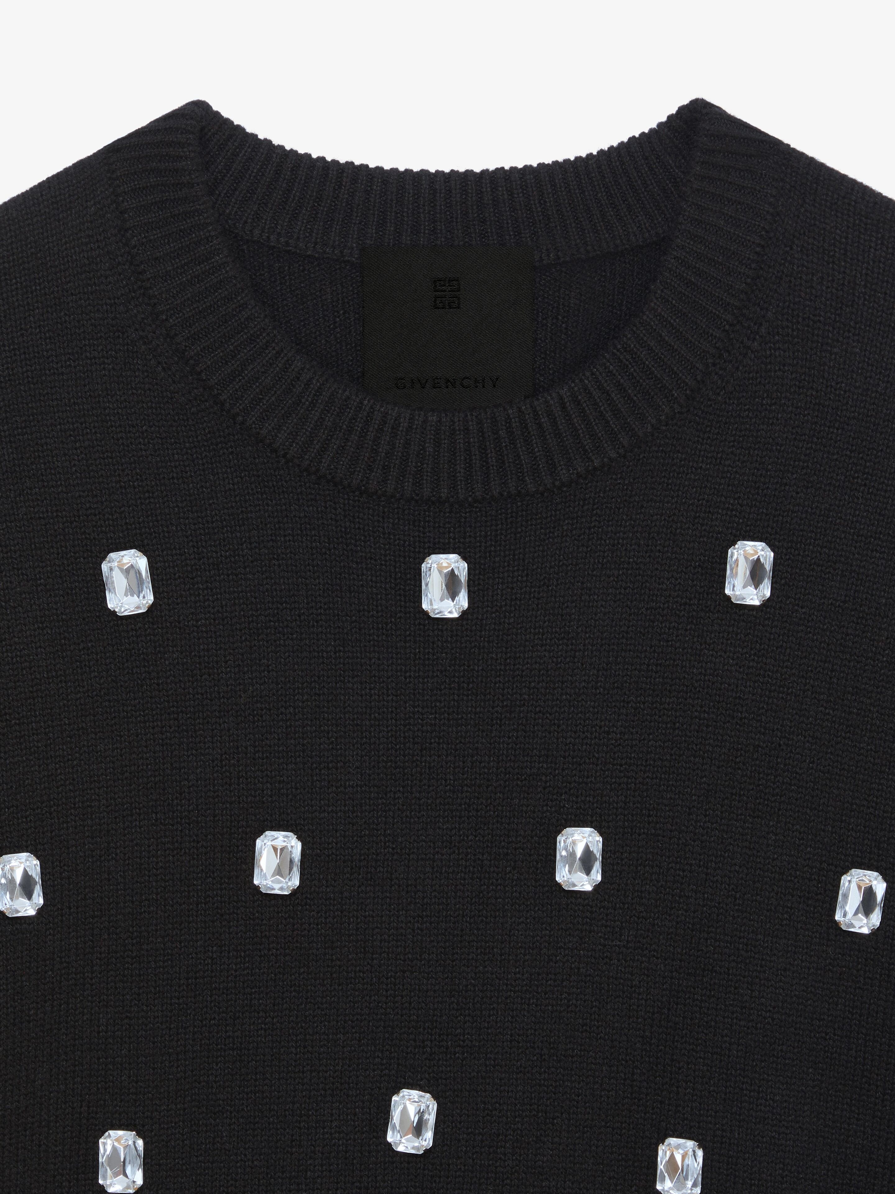 SWEATER IN CASHMERE WITH EMBROIDERED STONES - 5