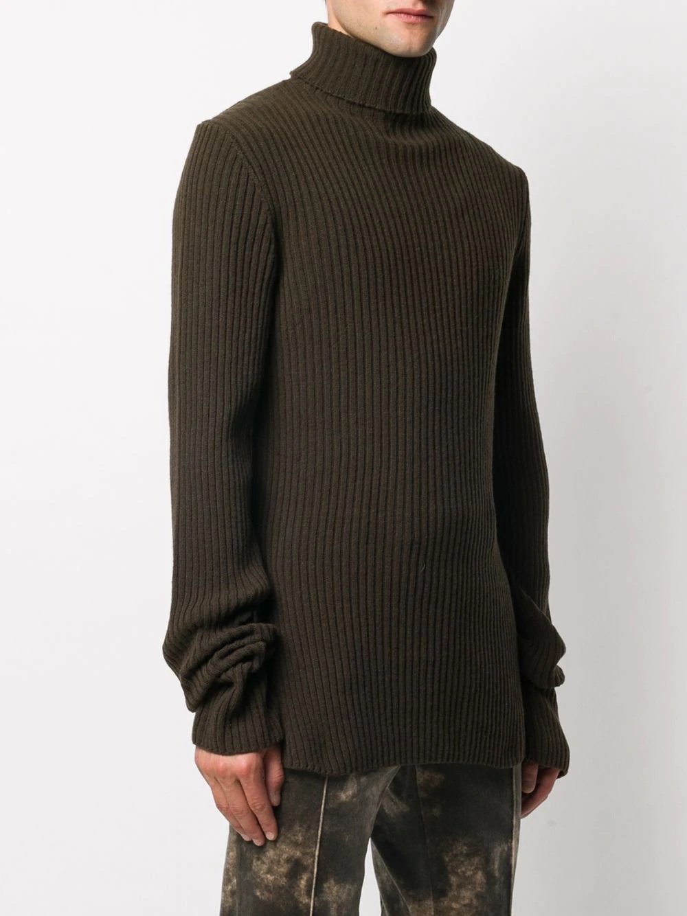 side-slit roll-neck jumper - 3