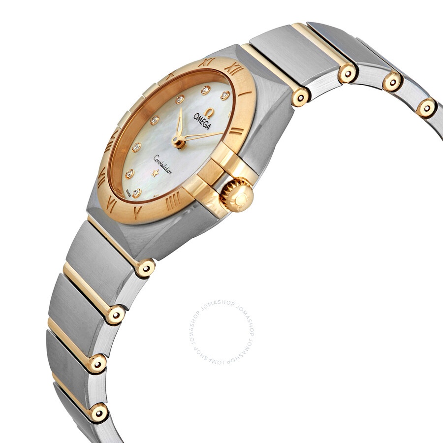 Omega Constellation Manhattan Quartz Diamond White Mother of Pearl Dial Ladies Watch 131.20.28.60.55 - 2