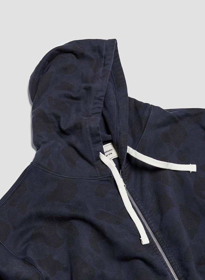 Embroidered Arrow Zip Hoodie in Overdyed Camo 6