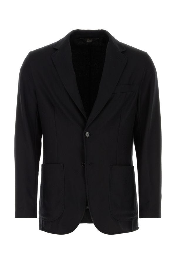 Black wool blazer - 1