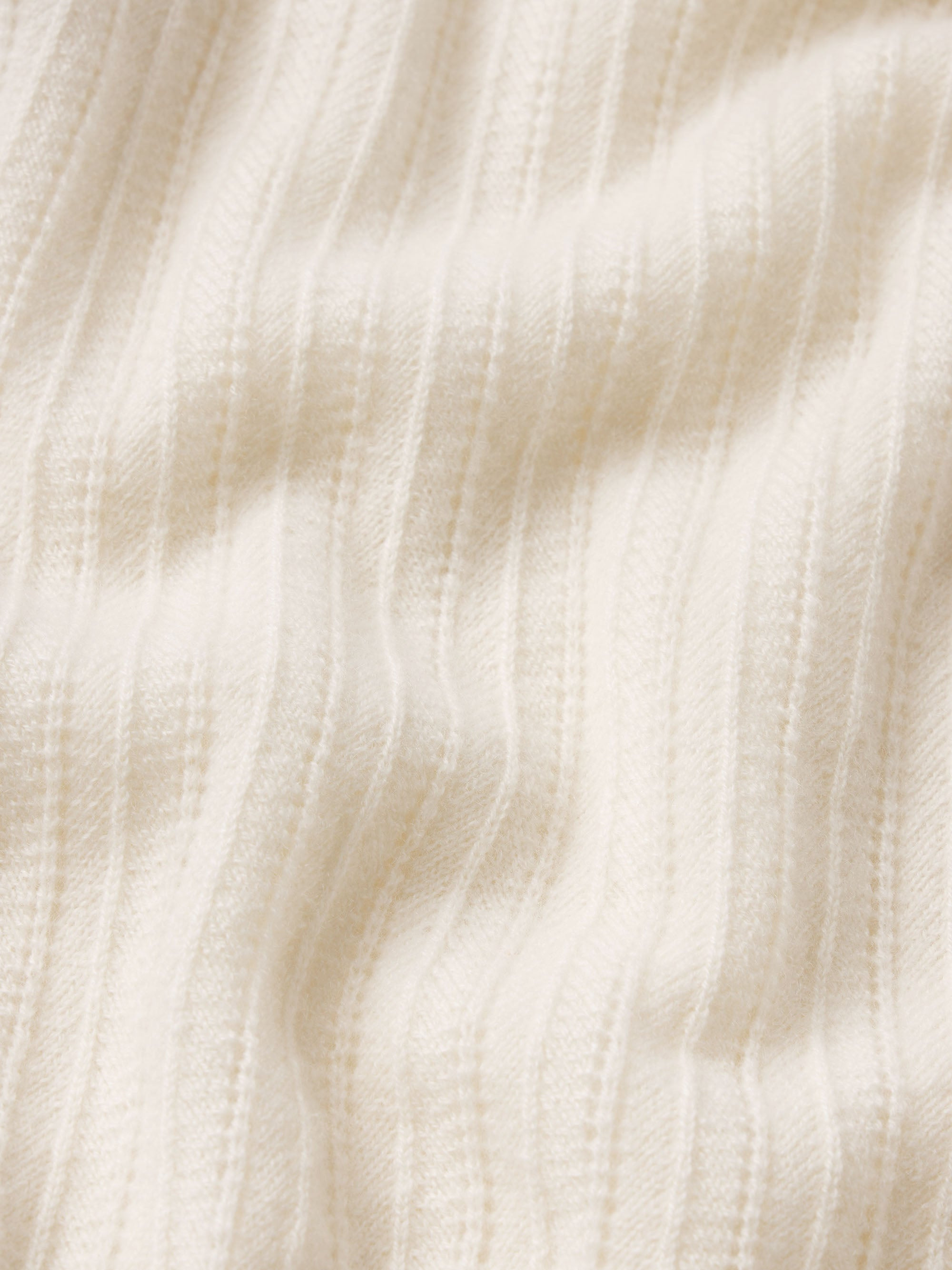 The Ladder Pointelle Sweater in Cream - 7
