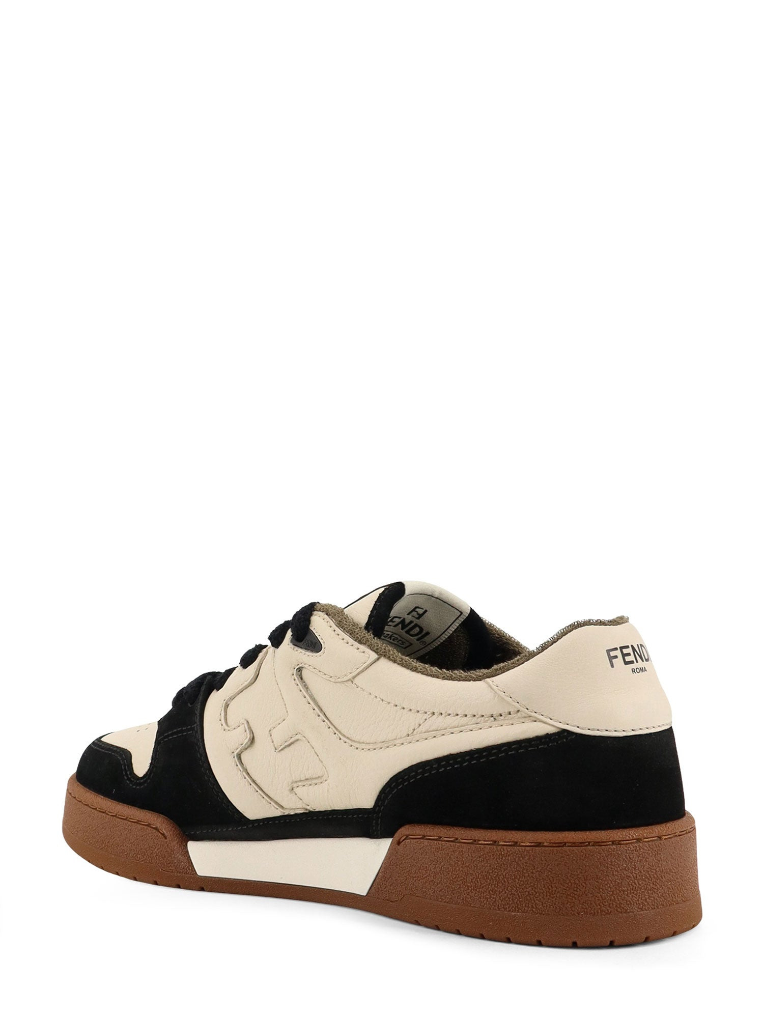 Fendi Match Leather Low-Top Sneakers - 3