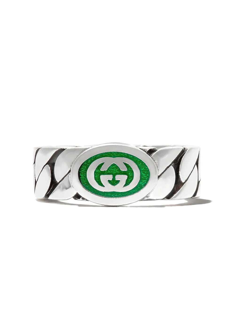 Interlocking G enamel ring - 3