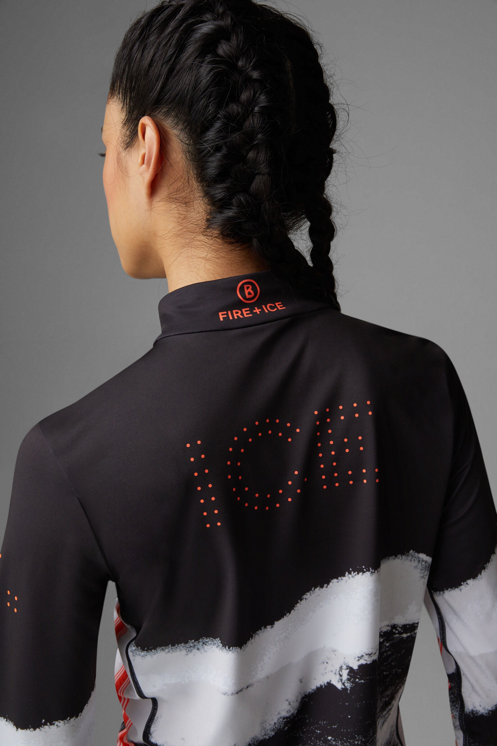 Idda Functional shirt in Black/White/Orange - 4