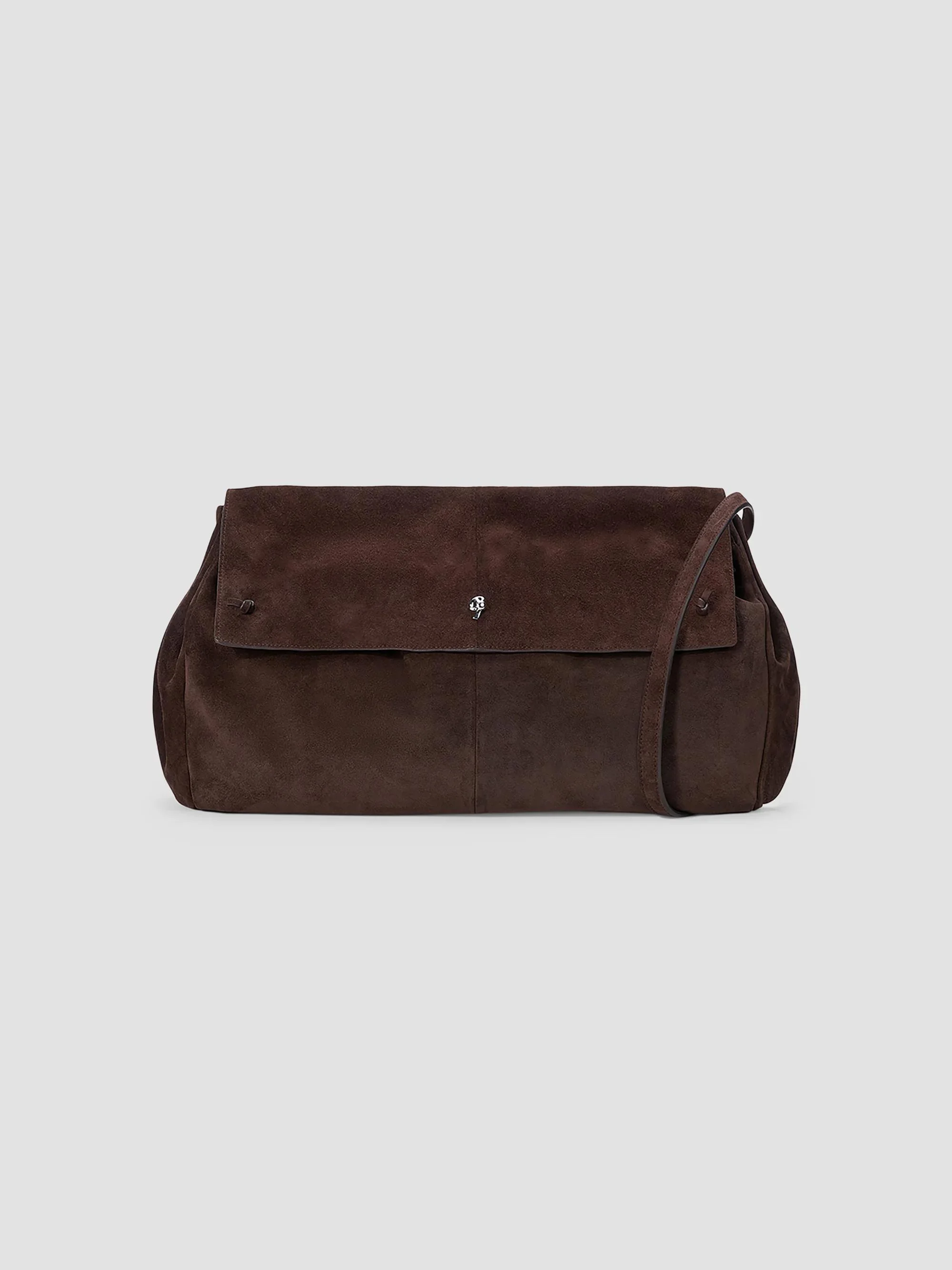 Women's Cy Oversized Suede Crossbody Bag - Espresso - 1