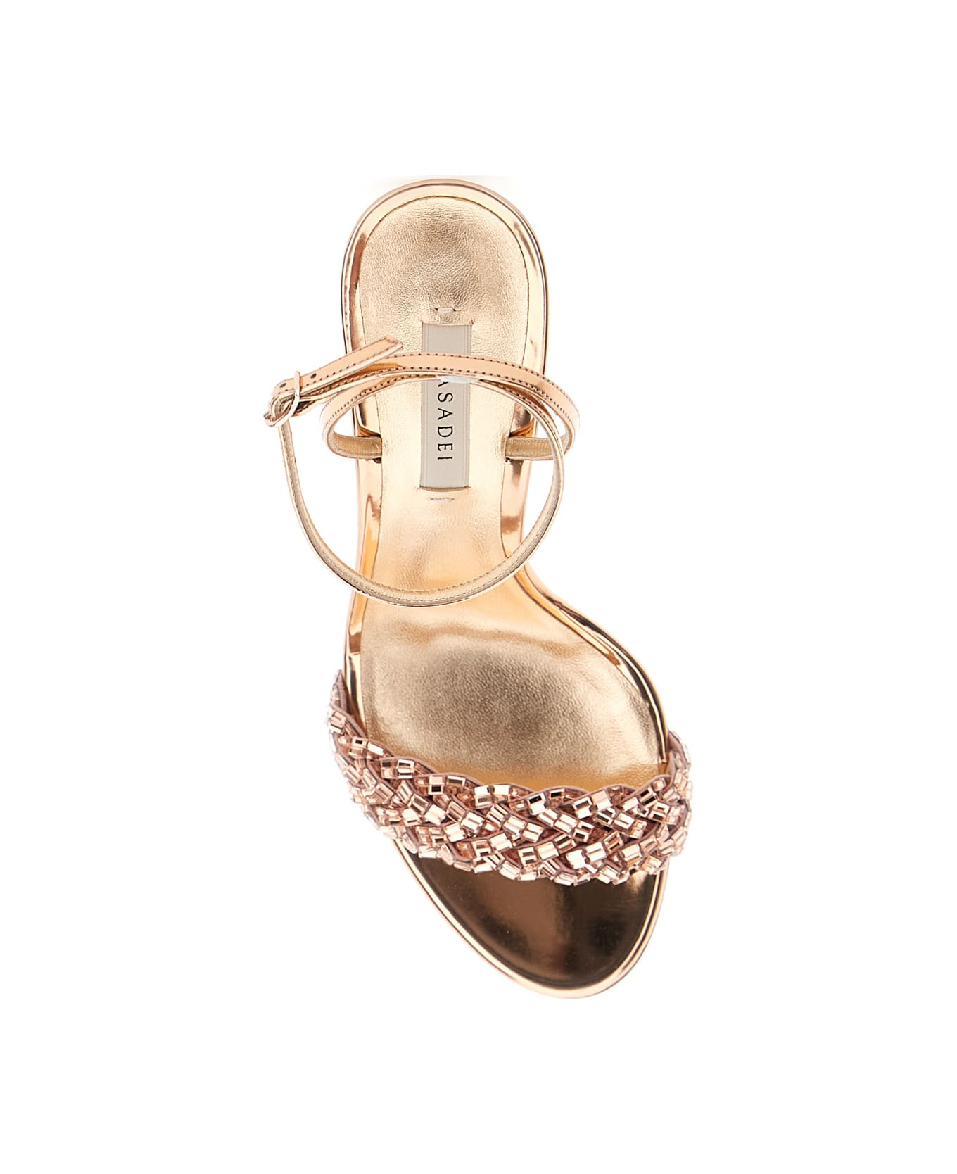 'starlink' Pink Sandals With High Stiletto Heel And Braided Embellishment In Ecoleather Woman - 4