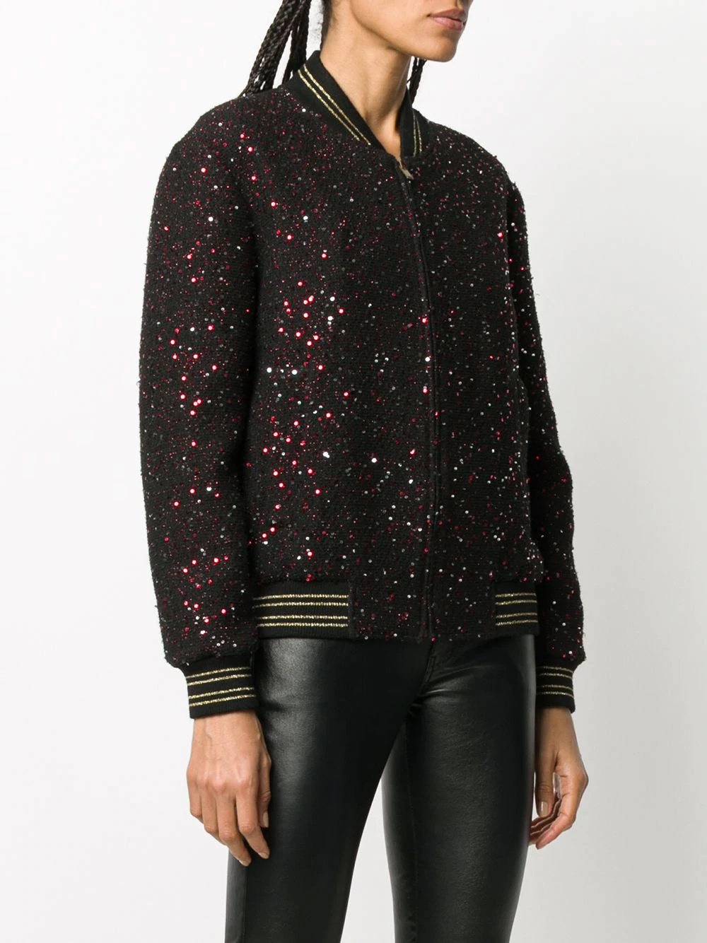 sequinned bomber jacket - 3