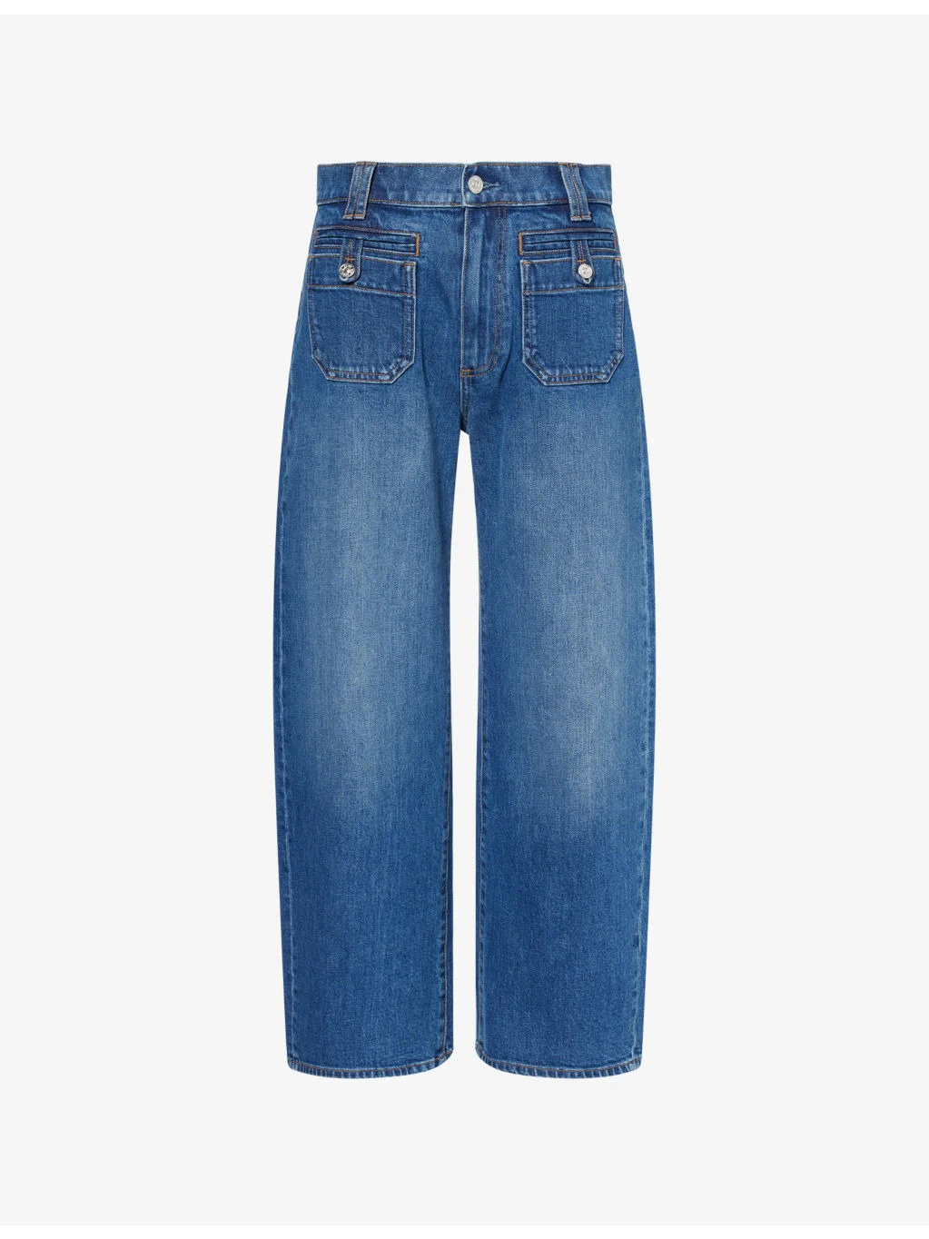 Arellia Ankle Barrel-Leg Denim Jeans - 1
