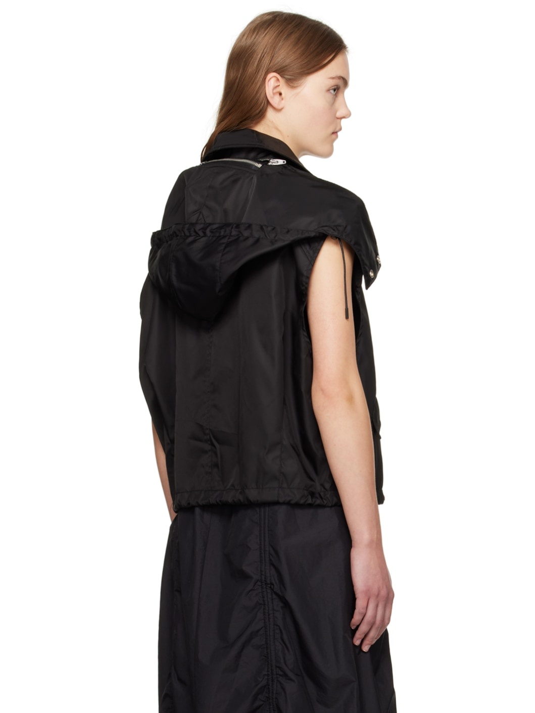 Black Hooded Vest - 3
