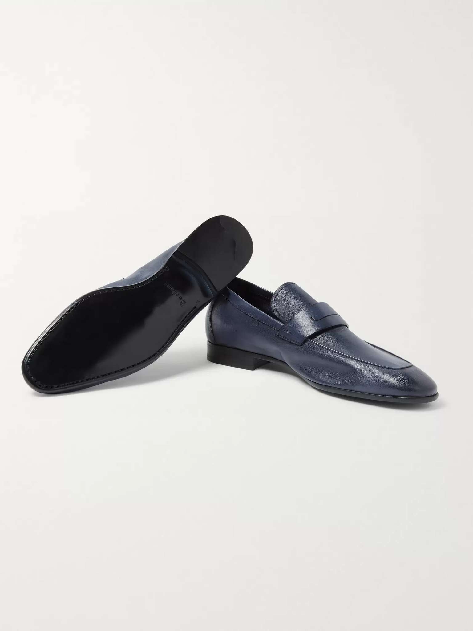 Lorenzo Polished Full-Grain Leather Loafers - 9