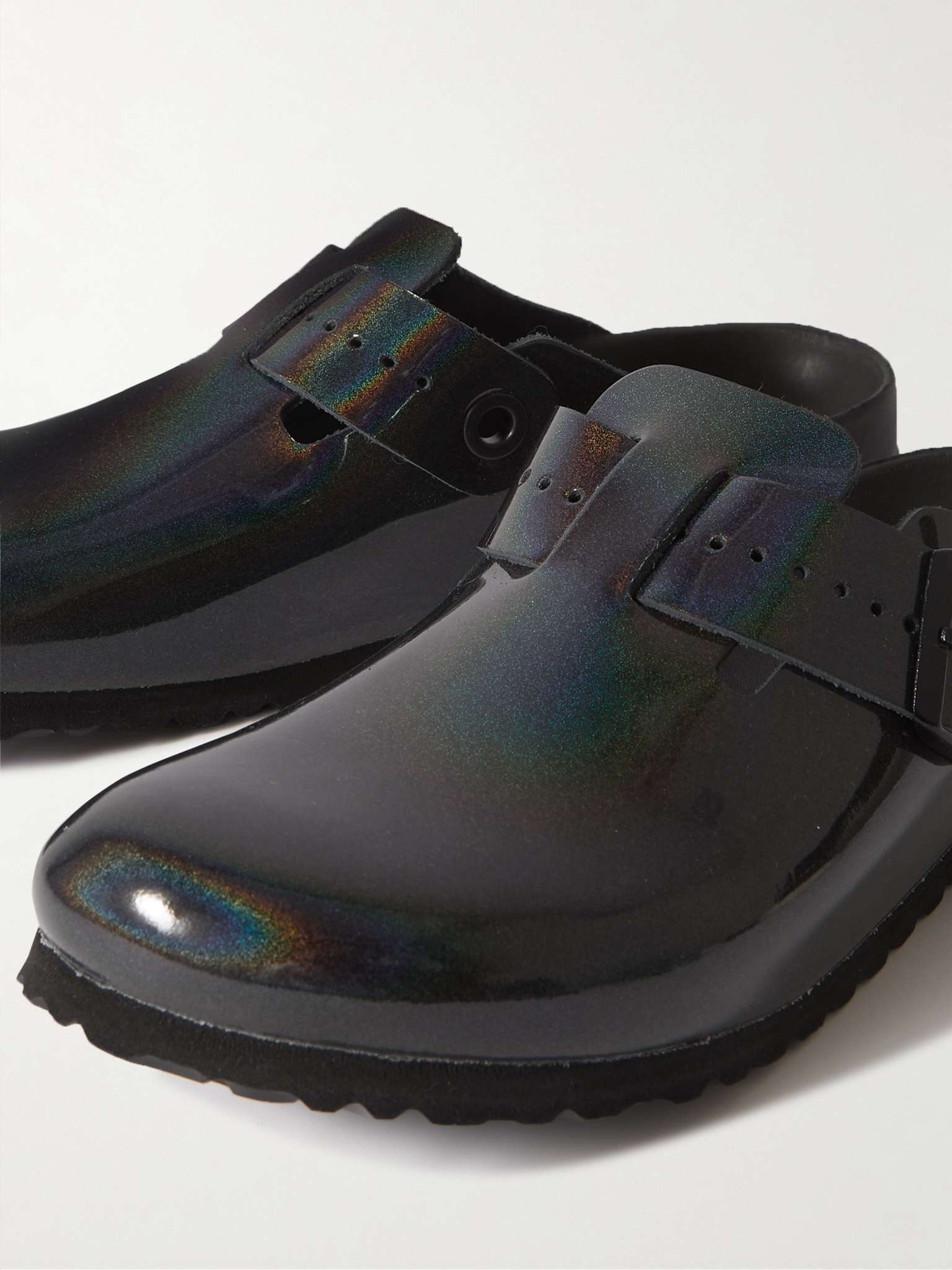 + Birkenstock Boston Iridescent Leather Clogs - 6