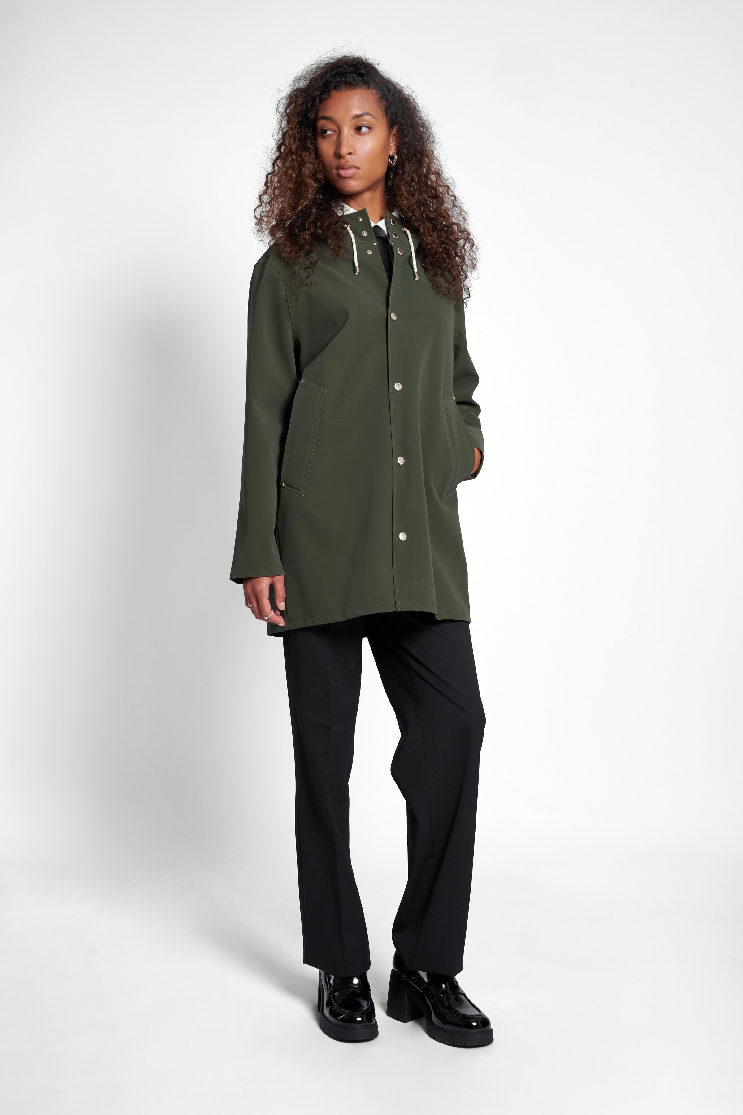 Stockholm Lightweight Matte Raincoat Green - 2