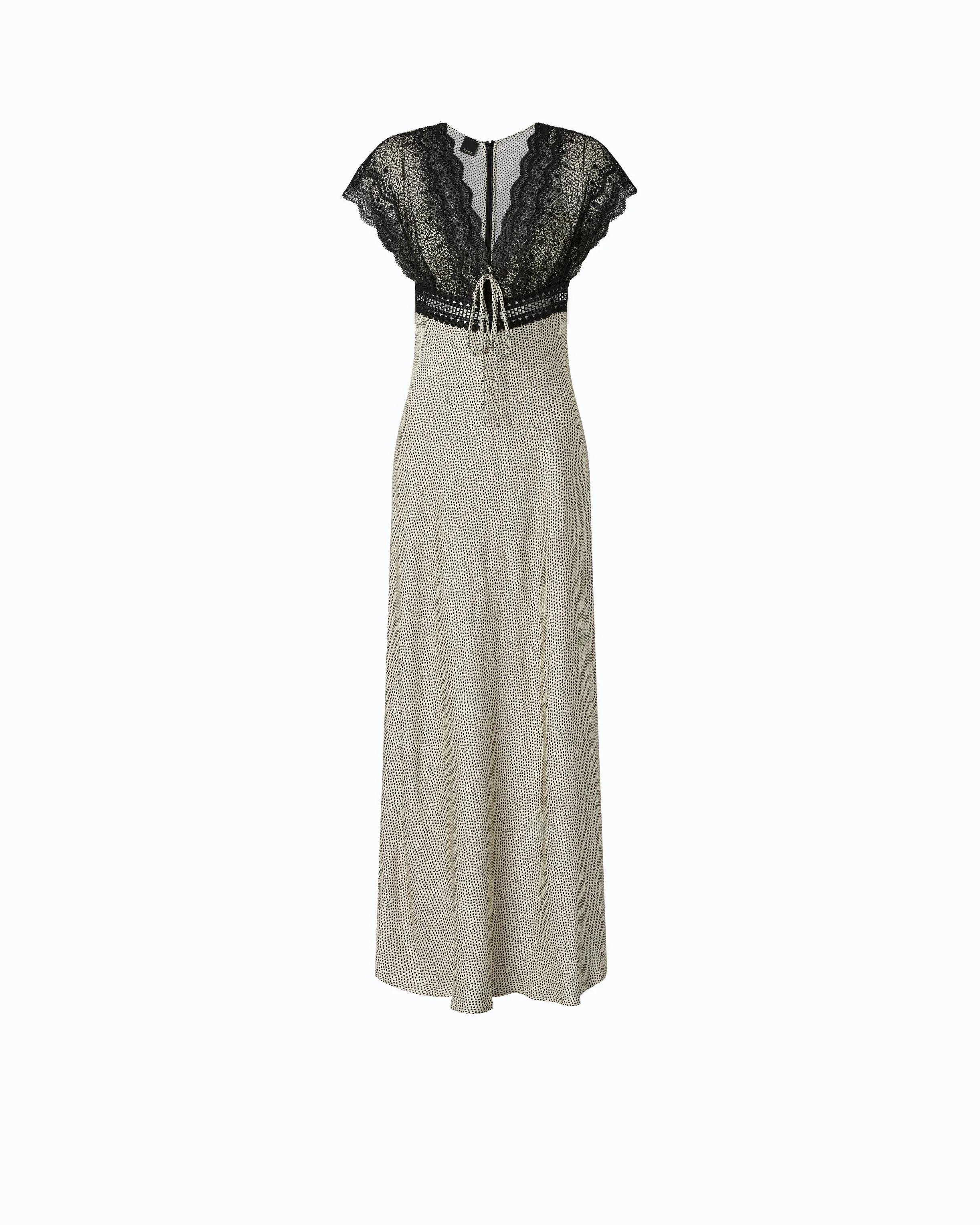 LONG SLEEVELESS POLKA-DOT DRESS - 1
