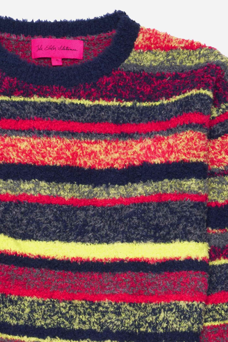 The Elder Statesman HARDWIRE STRIPE CREW outlook