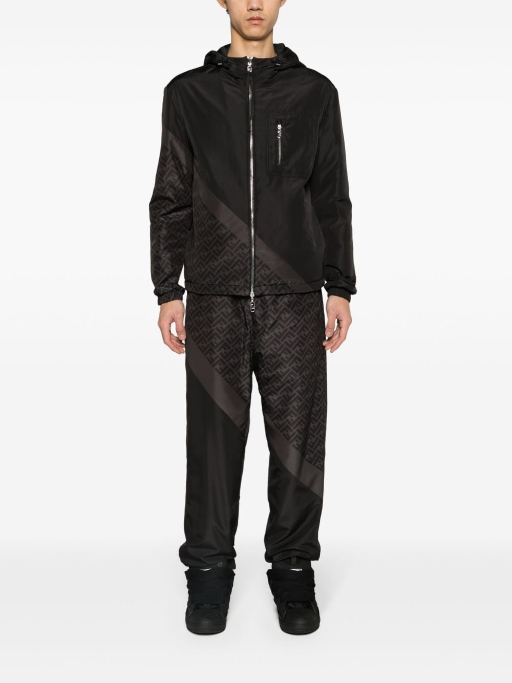 FF-print hooded windbreaker - 2