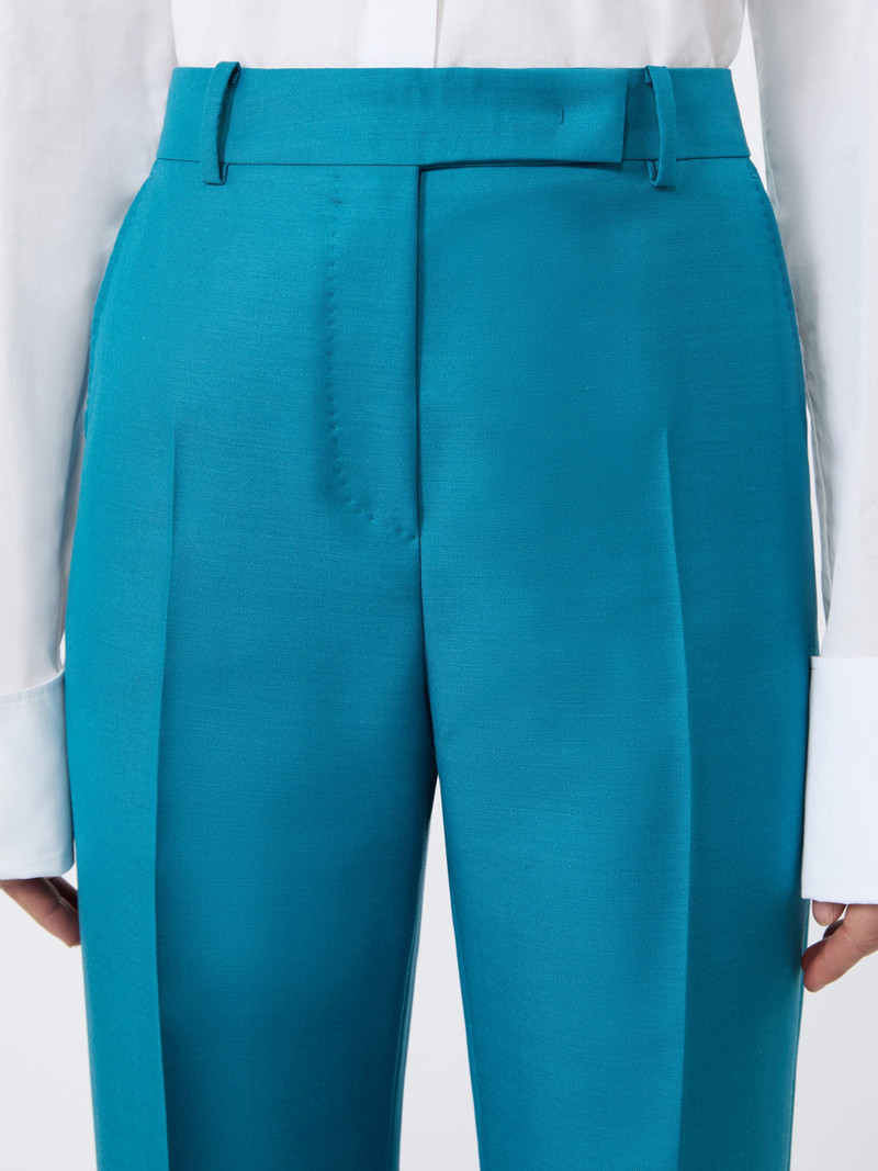 TALCO Wool, silk and mohair trousers - TURQUOISE 5