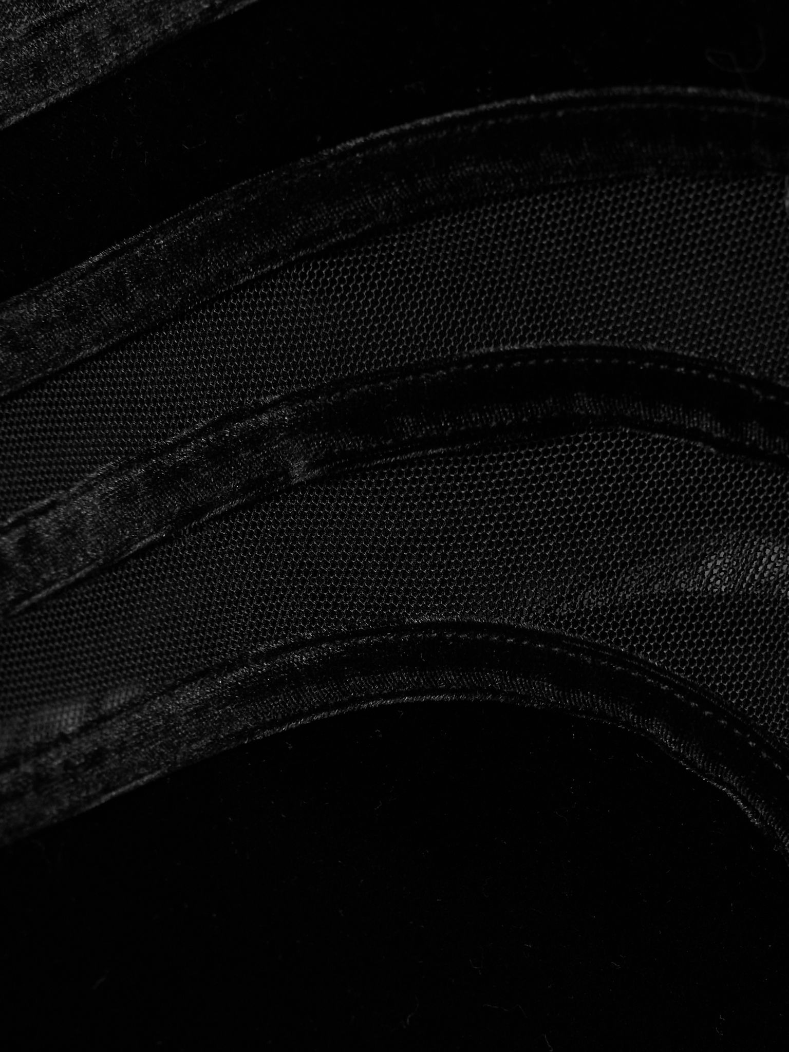 Rhiannon underwired mesh and velour swimsuit Black - 4