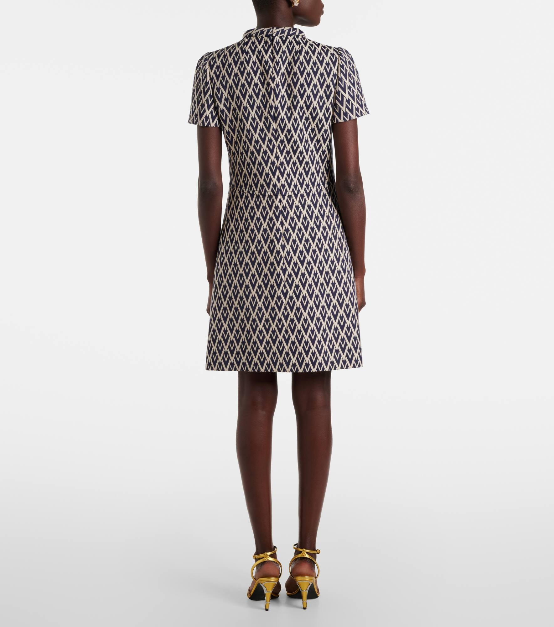 Wool jacquard minidress - 3