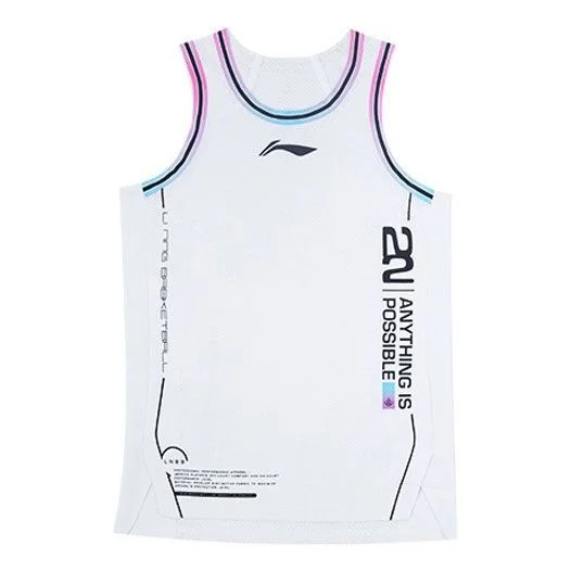 Li-Ning Jimmy Butler Logo Basketball Jersey 'White' AAYS035-5 - 1
