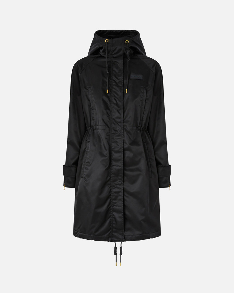 LONG DOWN JACKET IN GLOSSY CANVAS 1