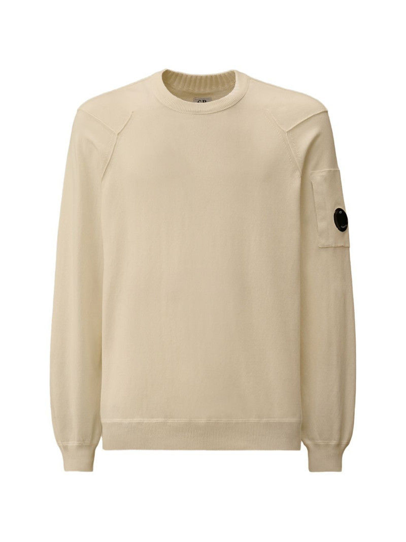 Lens-detail cotton sweater 1