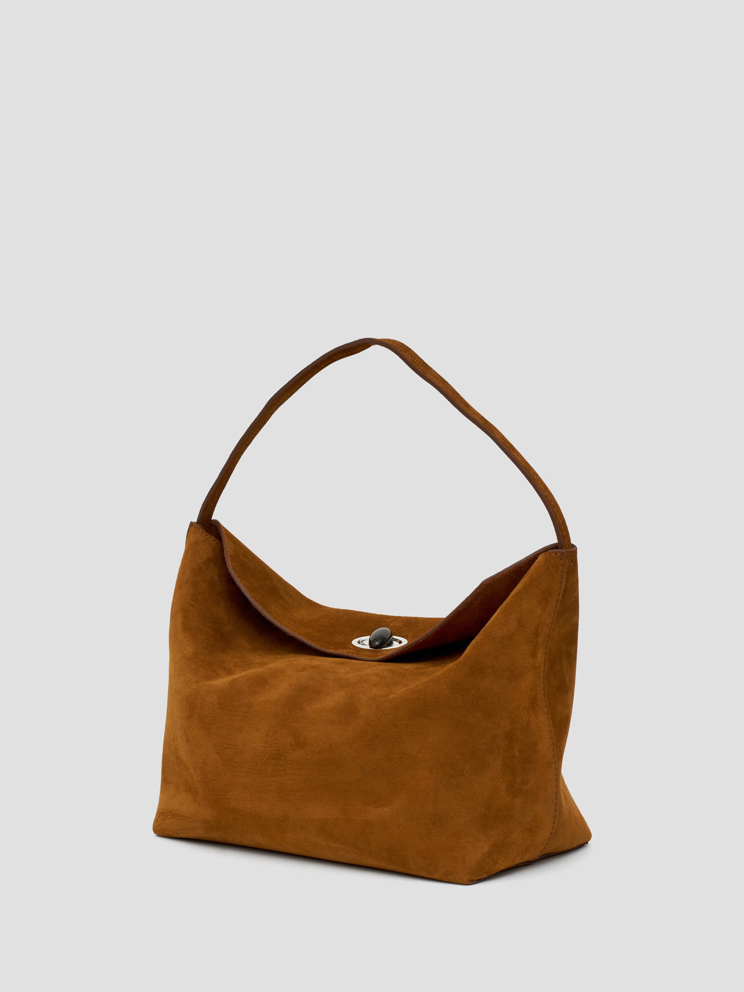 Turnlock Suede Shoulder Bag - 2