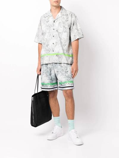 John Elliott stone-print short-sleeve cotton shirt outlook