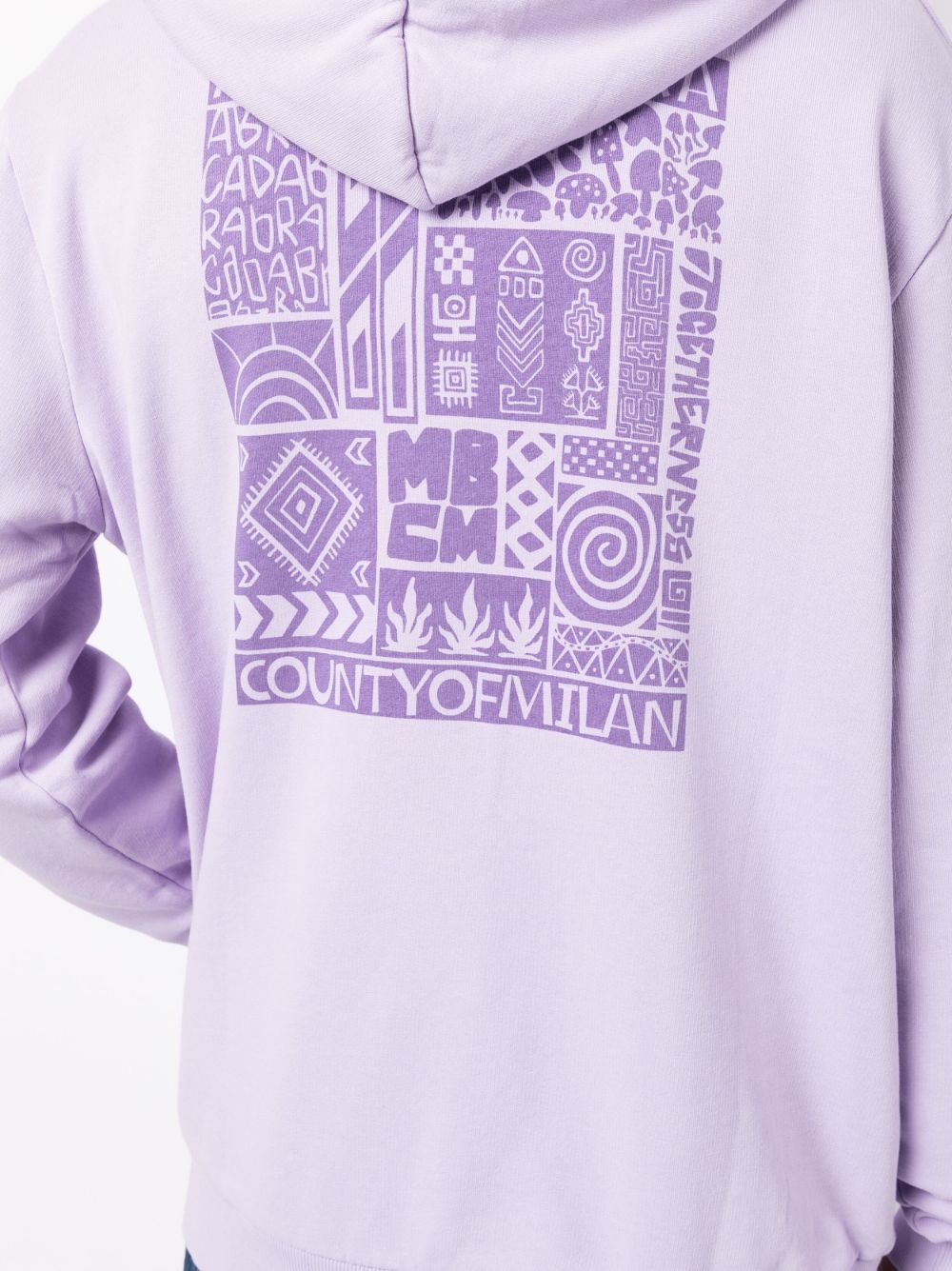 graphic-print cotton hoodie - 5