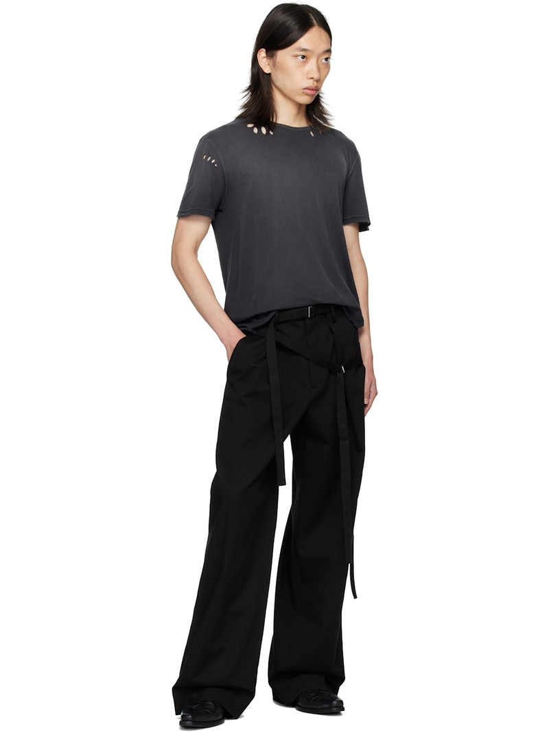 Ann Demeulemeester Black Eternal Eagle Baptist Standard T-shirt outlook