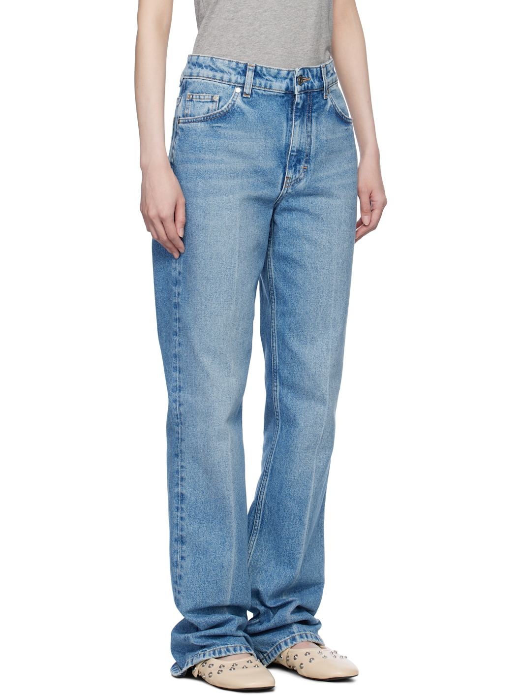 Blue Vintage Wash Jeans - 2