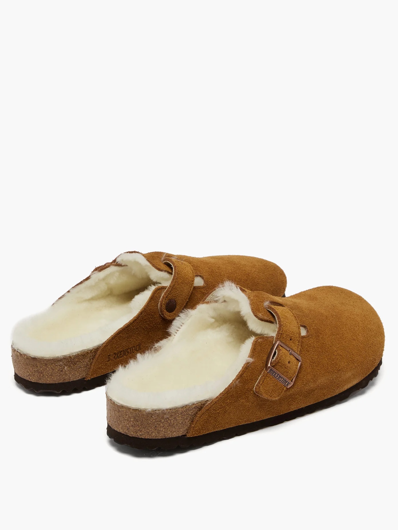 Boston shearling-lined suede clogs - 4