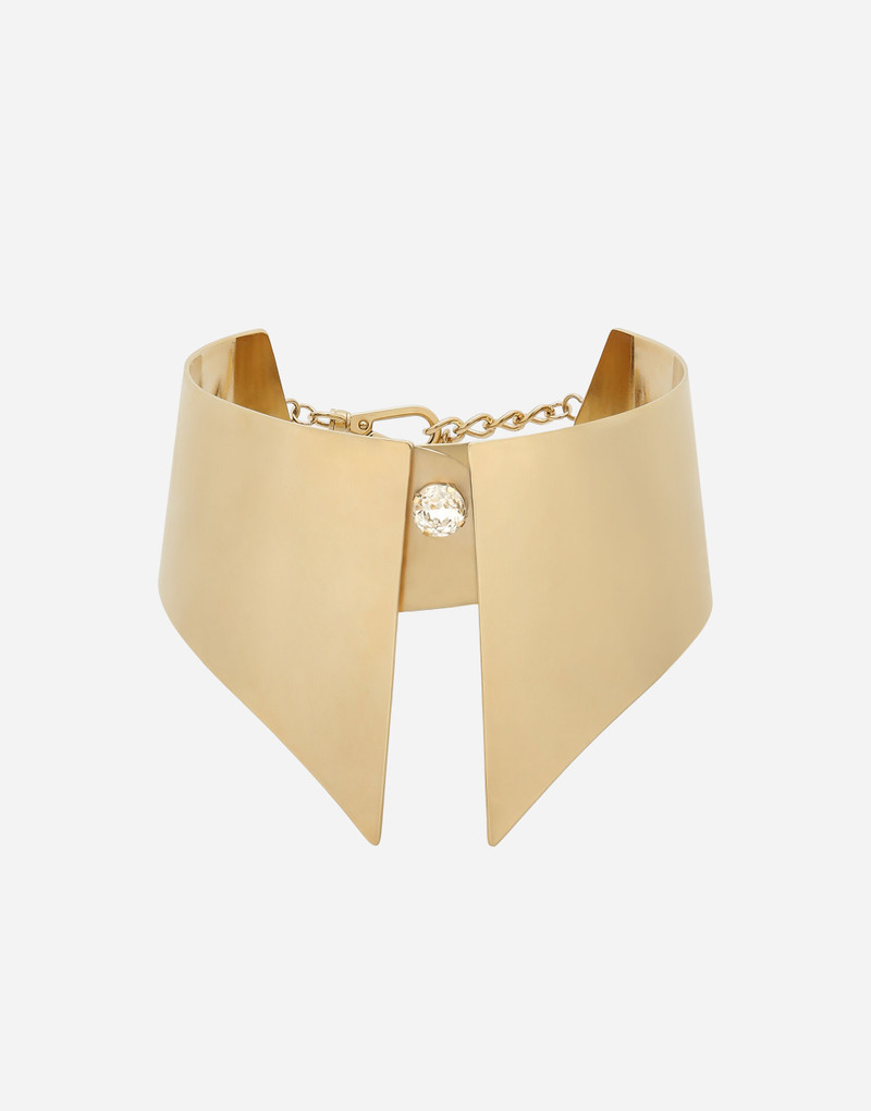 Rigid metal shirt collar necklace 1
