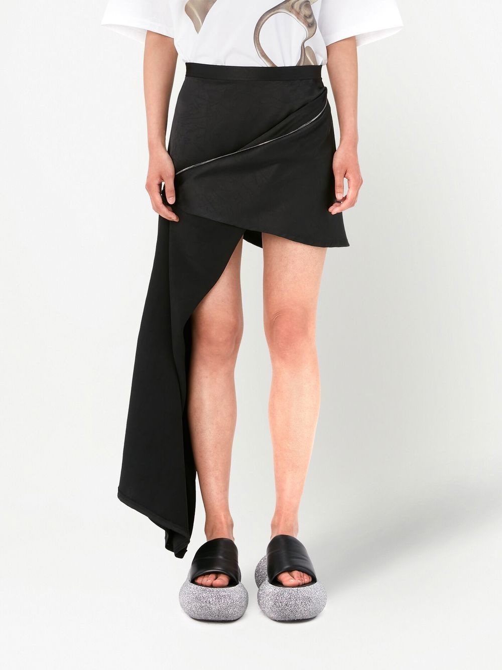 zip-detail mini skirt - 3