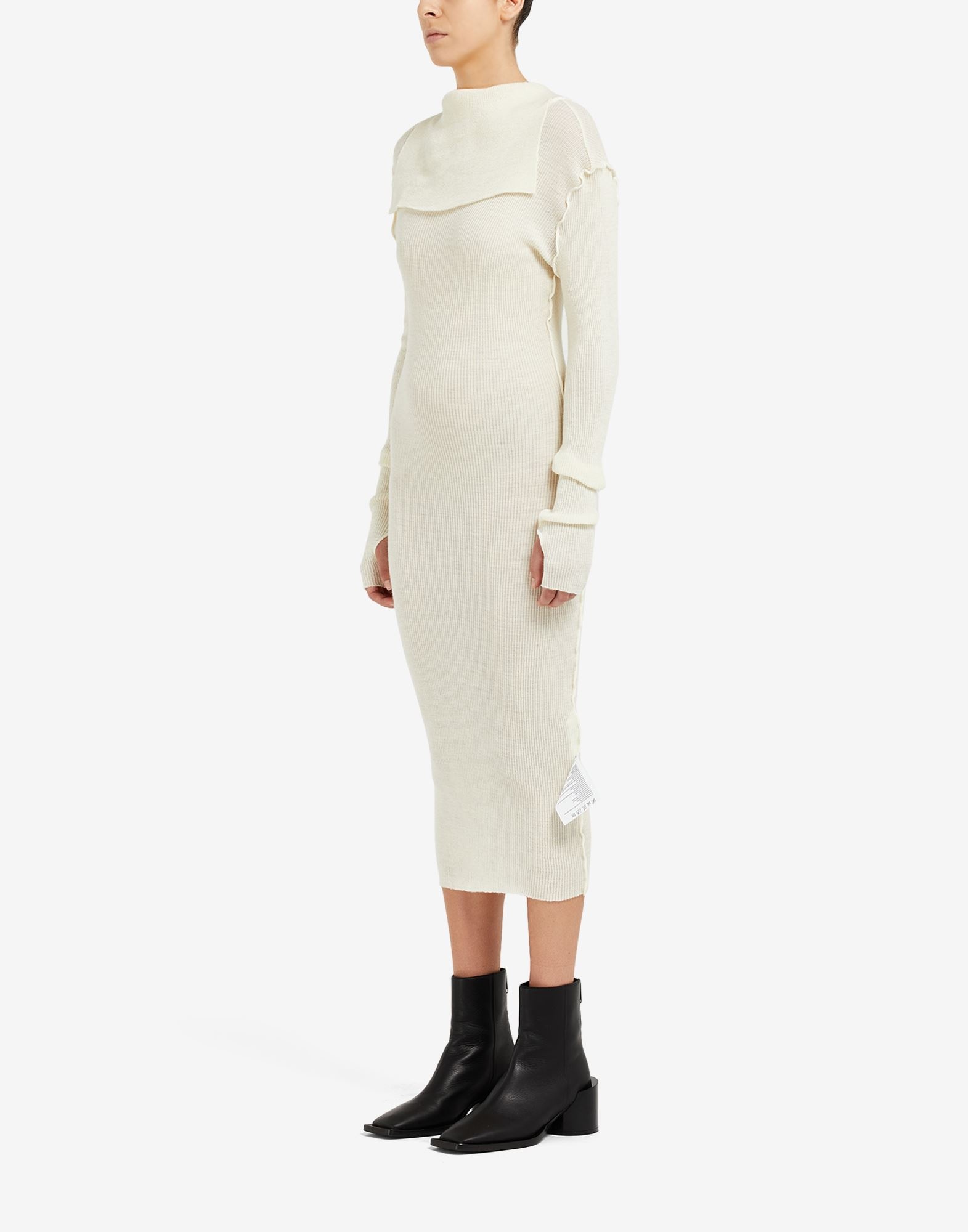 Ribbed polo-neck dress - 5