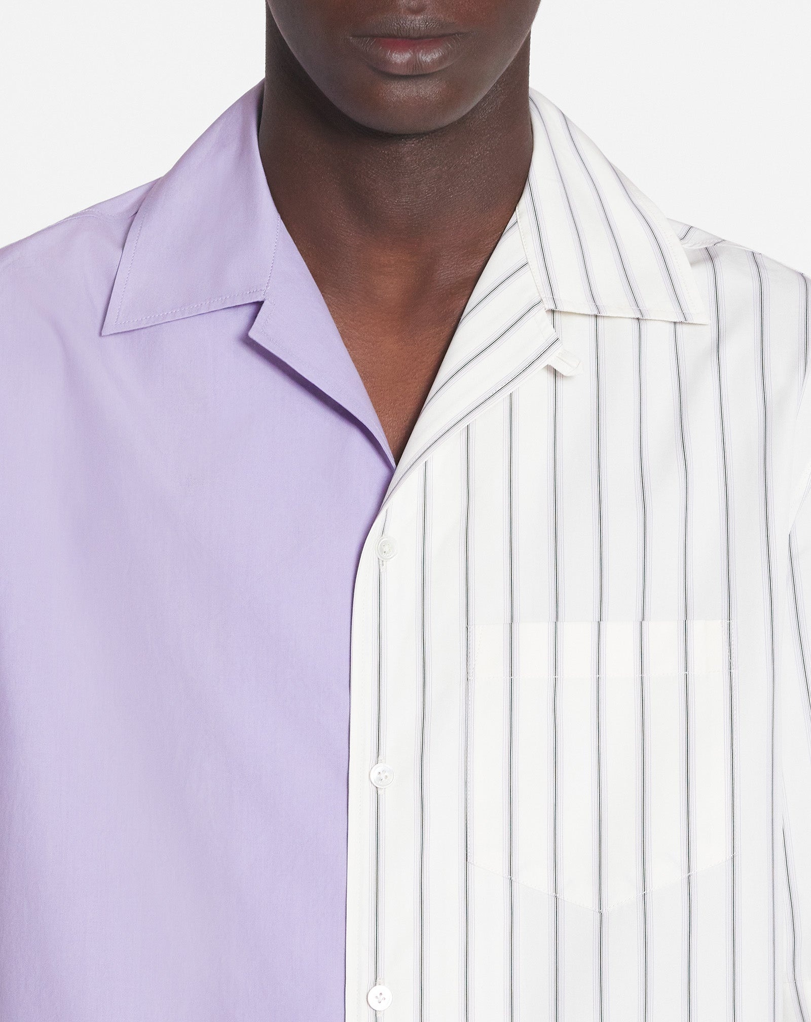 ASYMMETRICAL STRIPED SHIRT - 5