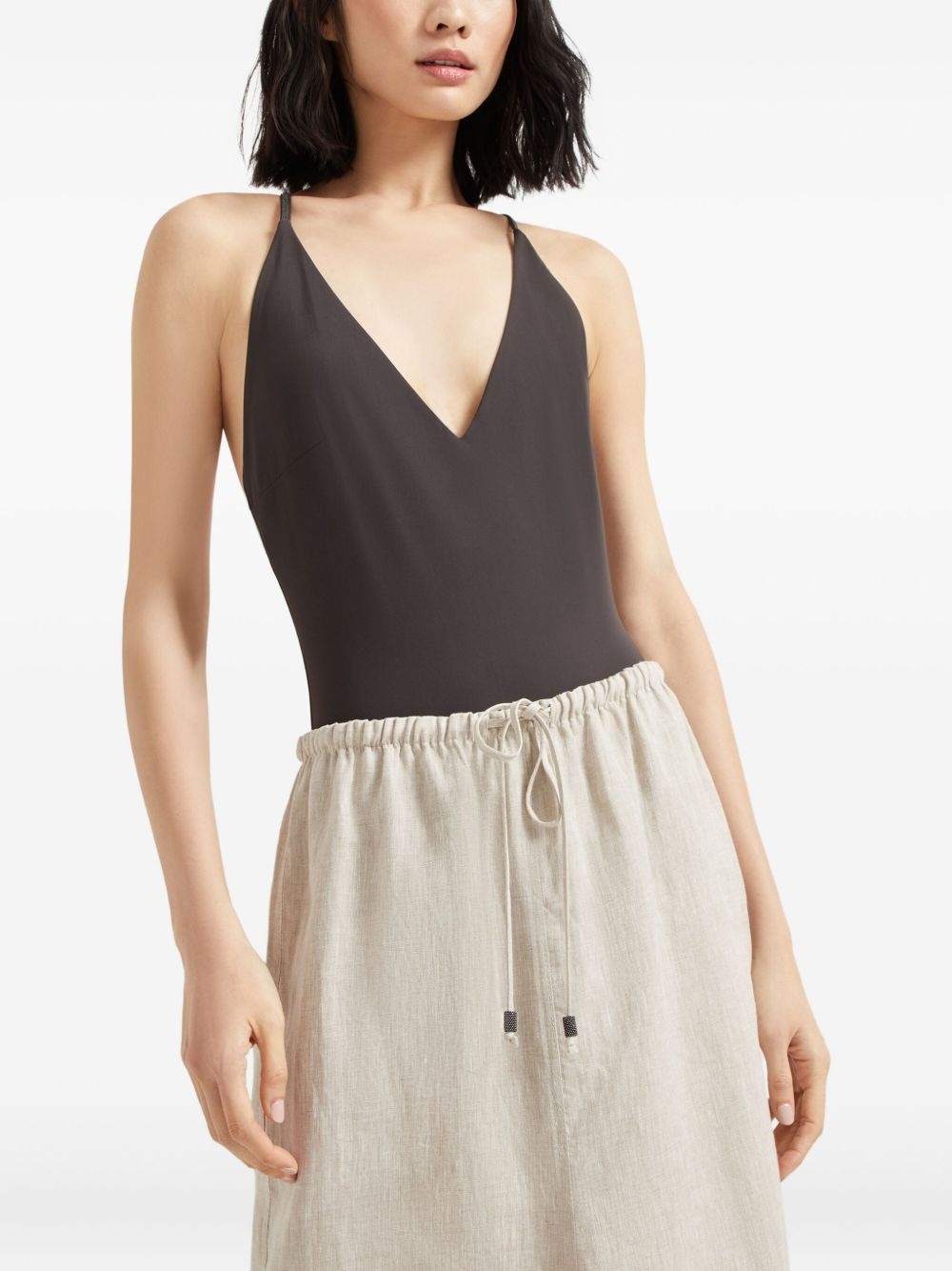linen maxi skirt - 5