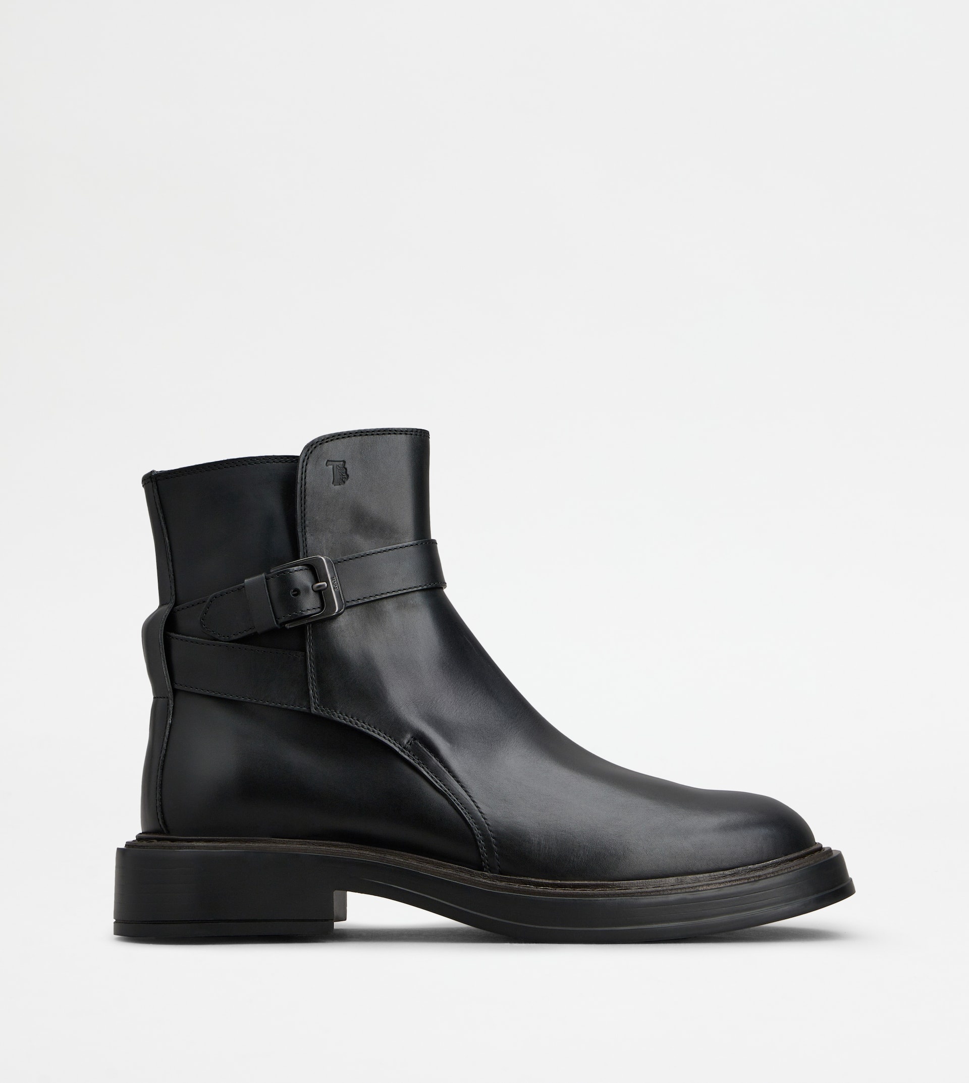 ANKLE BOOTS IN LEATHER - BLACK - 1