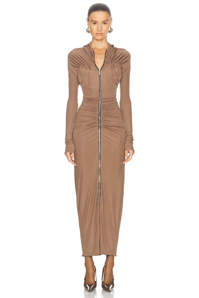 Hooded Ruched Gown 1